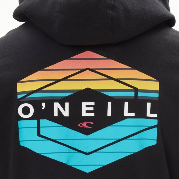 NWT O'Neill Black Logo Men's Stryper Pullover Hoodie - Picture 2 of 3